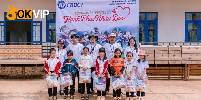 OKVIP & F8BET chắp cánh ước mơ cho các em nhỏ tại Đắk Nông